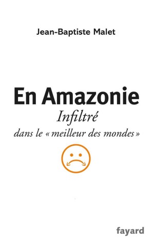 Couverture du livre avec le logo de Amazon inversé pour obtenir une caricature de visage qui fait la grimace